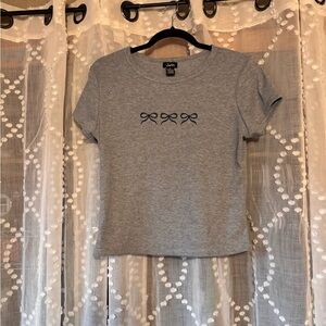 Justify Heather Gray Casual Top